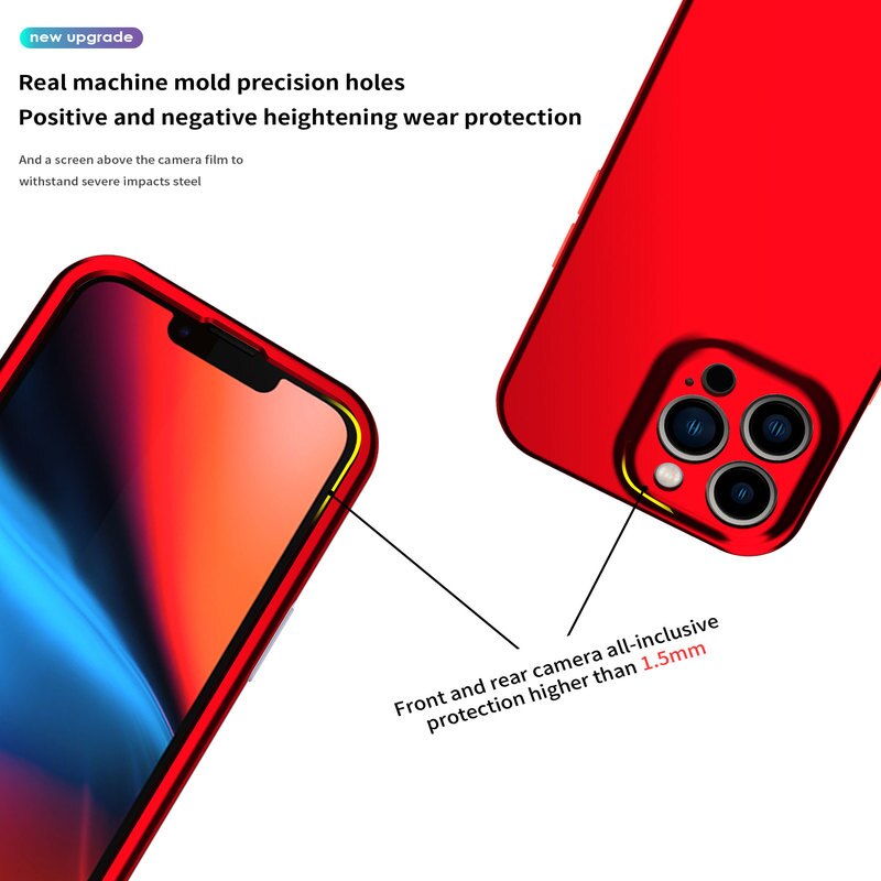 جراب حماية كامل 360 لهاتف iPhone 13 12 Mini 11 Pro XS Max X XR 6S 7 8Plus مصنوع من السيليكون الصلب المقاوم للصدمات