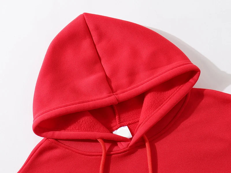 024 New Fall Winter Fleece Warm Men Women Hoodies One Piece Leisure Hooded Sweatshirts Y2K Fashion Hip Hop Clothing