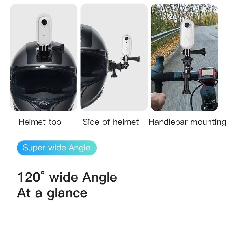 كاميرا رياضية خارجية بدقة 4K FHD 1080P في خوذة دراجة نارية رياضية صغيرة للتصوير والدراجات وكاميرا الجسم وتسجيل الفيديو