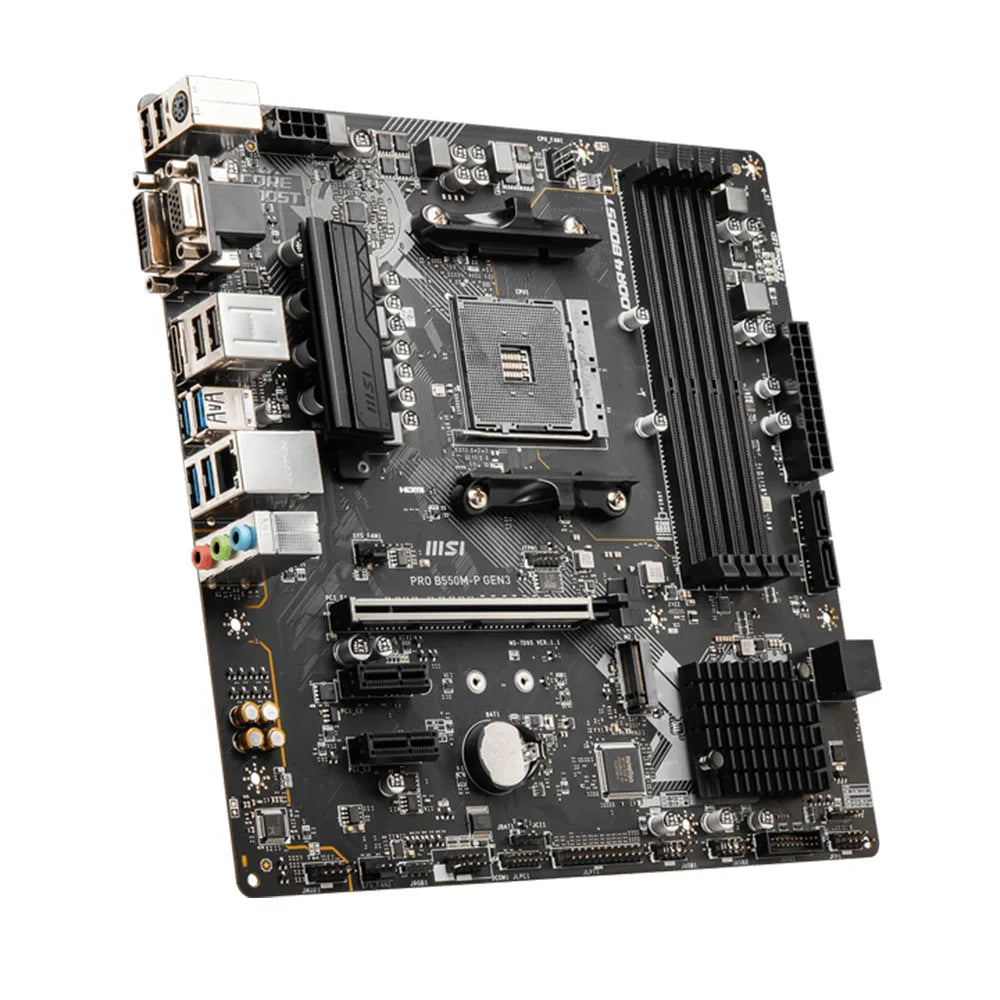 لوحة أم MSI PRO B550M-P GEN3 للألعاب من AMD AM4 DDR4 M.2 تدعم وحدة المعالجة المركزية Ryzen وسلسلة R3 وR5 وR7 ولوحة أم للكمبيوتر المكتبي من سلسلة 5000 و3000