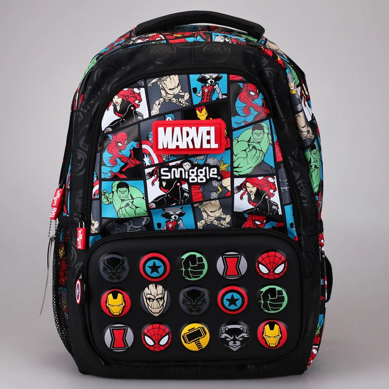 حقيبة مدرسية للأطفال من Smiggle Marvel Superhero Spider-Man حقيبة غداء وحقيبة غداء وصندوق أقلام وكوب ماء هدية للطلاب
