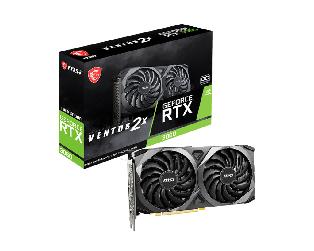 MSI GeForce RTX 3060 VENTUS 2X 12G OC Graphics Card GDDR6 Heat Sink Video Cards 192-bit HDMI-Compatible PCI4.0 3060 GPU GAMING