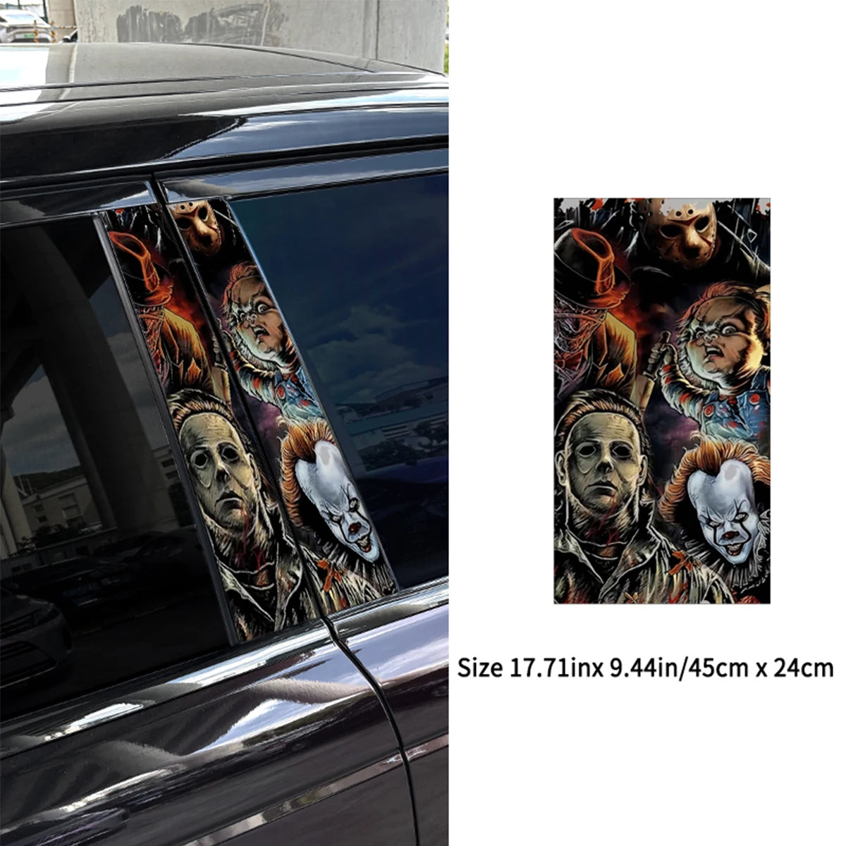 1pc Anime Theme Car Stickers Auto B Pillar Waterproof Center Column Decoration Cover Scratches DIY Car Doors Pillar Decals