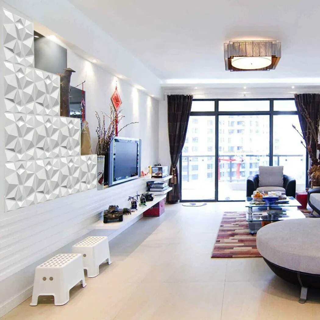 3D Wall Sticker Wall Panels Decorative Living Room Wallpaper Mural Waterproof 3D Wall Panel Mold Bathroom Kitchen