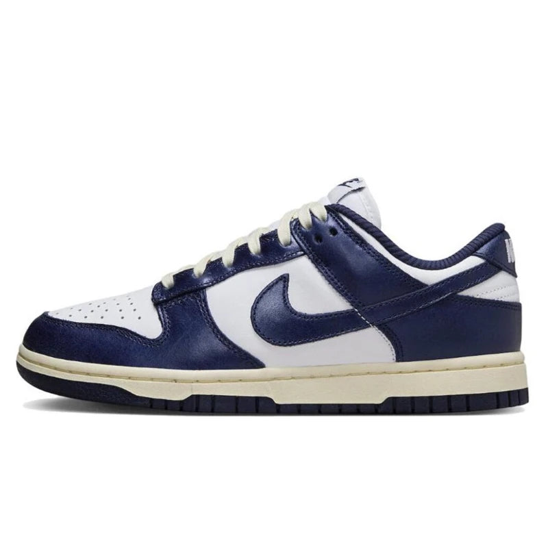 حذاء تزلج Nike Dunk Retro أسود وأبيض للرجال والنساء كلاسيكي من الجلد الأصلي غير قابل للانزلاق ومريح للجري