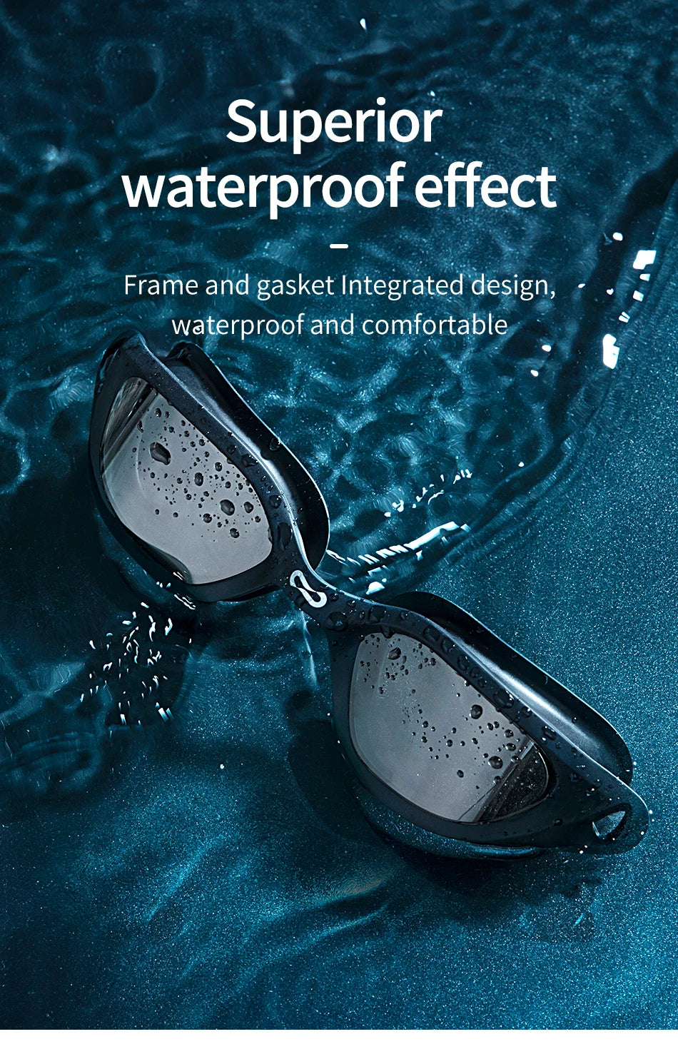 COPOZZ Professional HD Swimming Goggles Anti-Fog UV Protection Adjustable Swimming Glasses Silicone Water Glass For Men and Wome