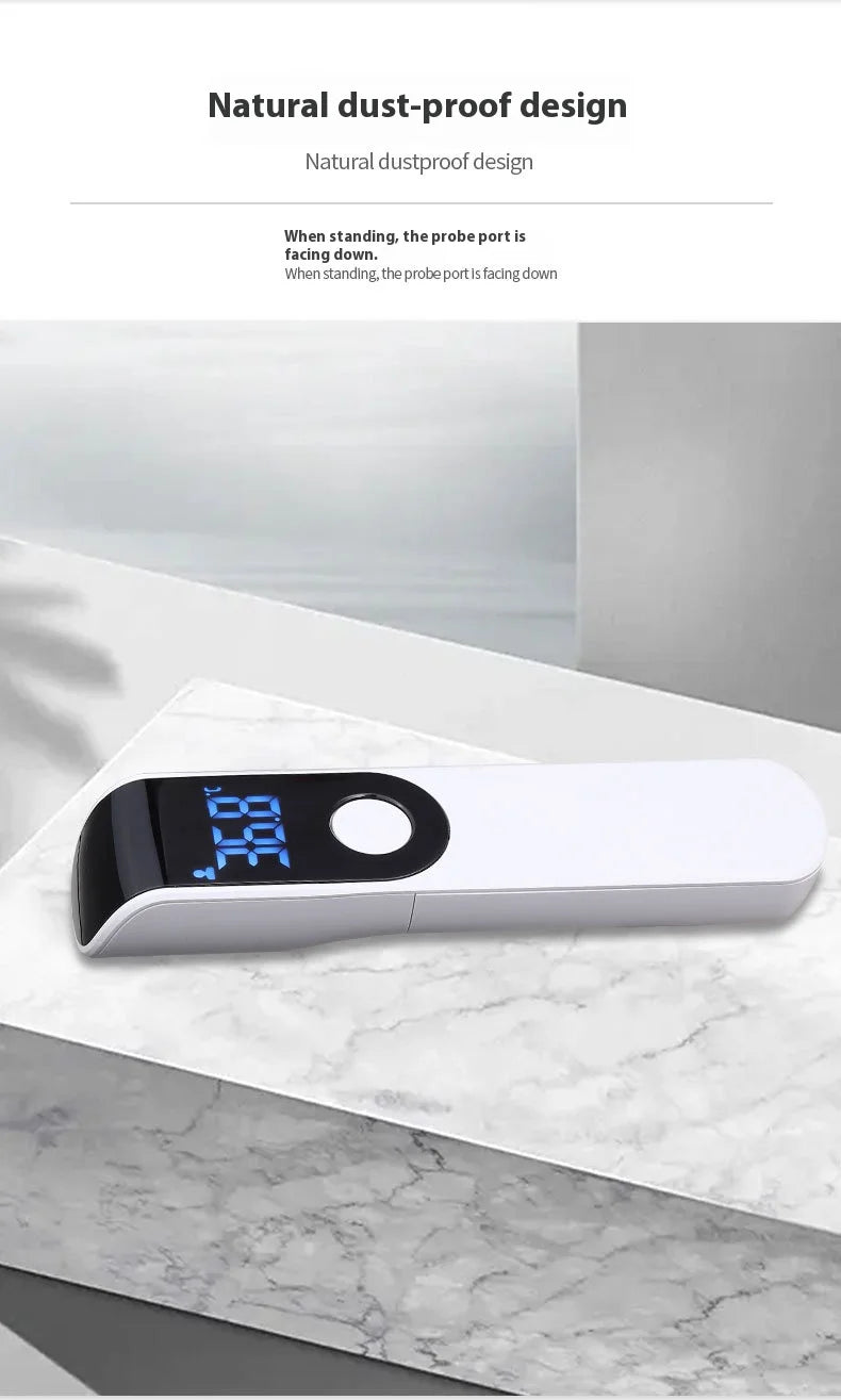 مقياس حرارة طبي بالأشعة تحت الحمراء من JUSTLANG، أداة قياس الحمى الرقمية بدون تلامس، شاشة LED للجبهة، للأطفال والبالغين