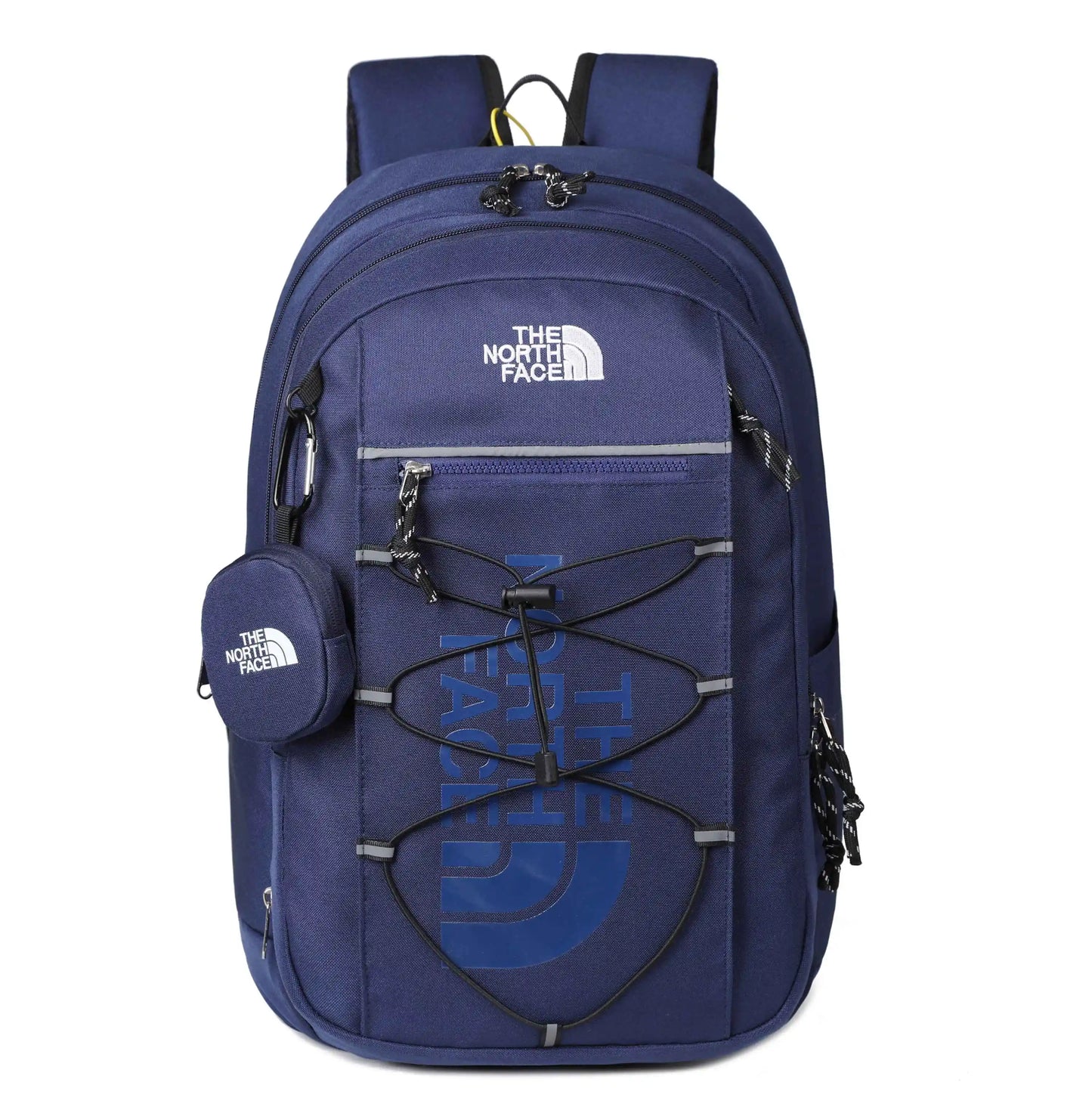 حقيبة ظهر رياضية كاجوال بفتحة سحاب من THE NORTH FACE 30L، حقيبة ظهر خارجية من النايلون باللون الرمادي للرجال