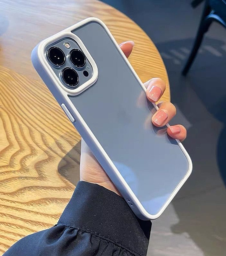 جراب شفاف مقاوم للصدمات لهاتف iPhone 13 Pro Max من مادة البولي كربونات الصلبة لهاتف iPhone 12 11 13 Pro Max XS Max XR X 13 11 غطاء شفاف ممتص للصدمات