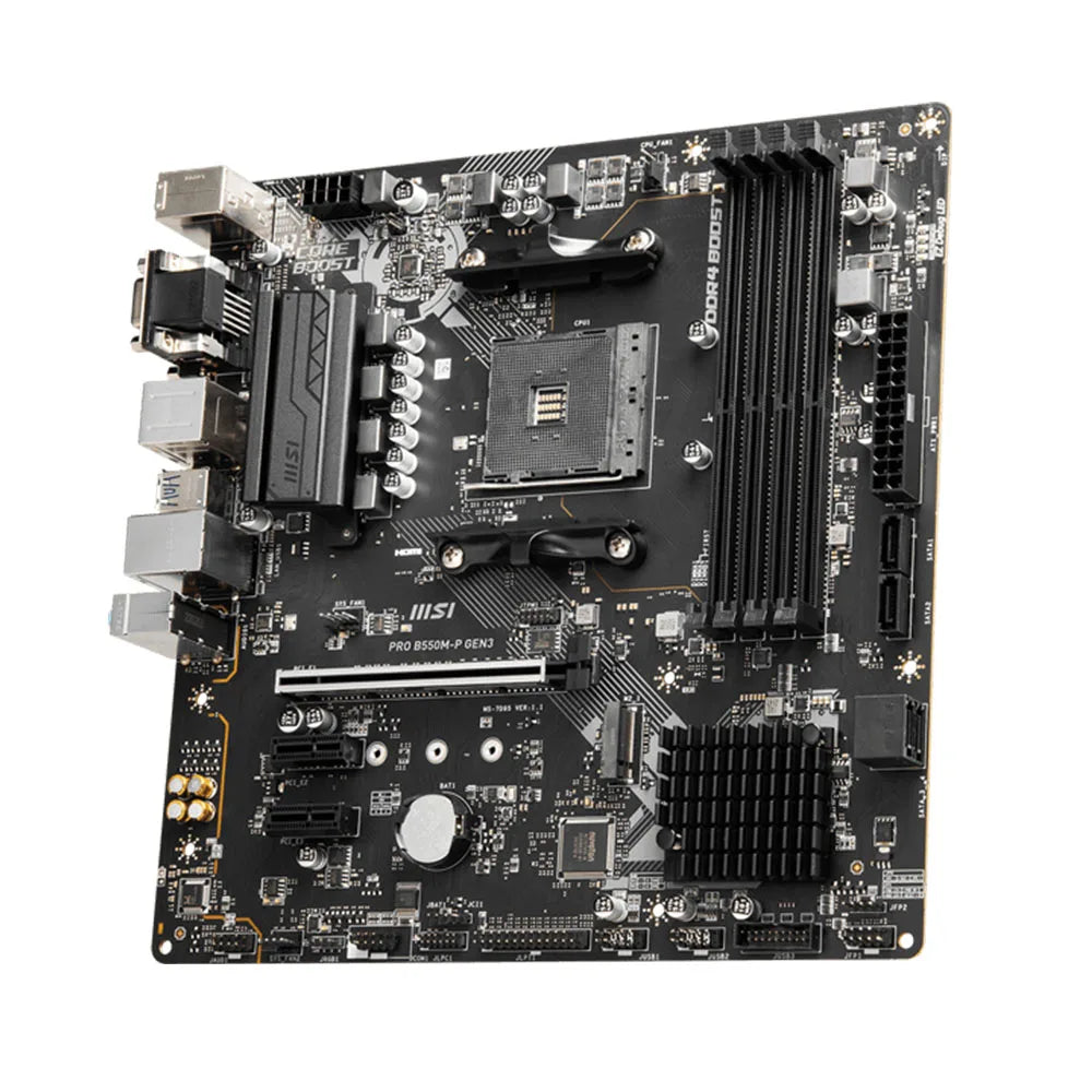 لوحة أم MSI PRO B550M-P GEN3 للألعاب من AMD AM4 DDR4 M.2 تدعم وحدة المعالجة المركزية Ryzen وسلسلة R3 وR5 وR7 ولوحة أم للكمبيوتر المكتبي من سلسلة 5000 و3000