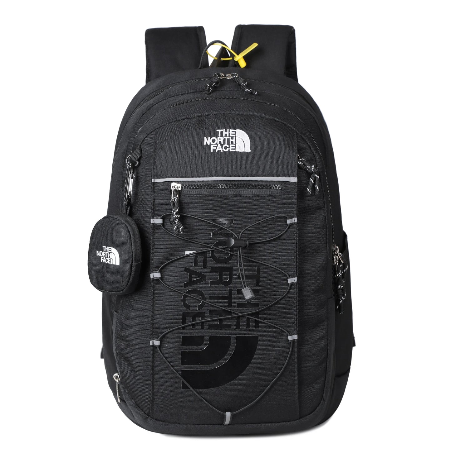 حقيبة ظهر رياضية كاجوال بفتحة سحاب من THE NORTH FACE 30L، حقيبة ظهر خارجية من النايلون باللون الرمادي للرجال