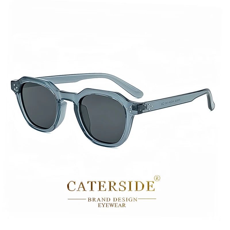 نظارات شمسية CATERSIDE ريترو مستقطبة للرجال خفيفة الوزن بإطار TR90 متعدد الأضلاع للنساء نظارات شمسية خارجية عالية الجودة للسفر
