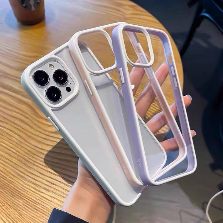 جراب شفاف مقاوم للصدمات لهاتف iPhone 13 Pro Max من مادة البولي كربونات الصلبة لهاتف iPhone 12 11 13 Pro Max XS Max XR X 13 11 غطاء شفاف ممتص للصدمات