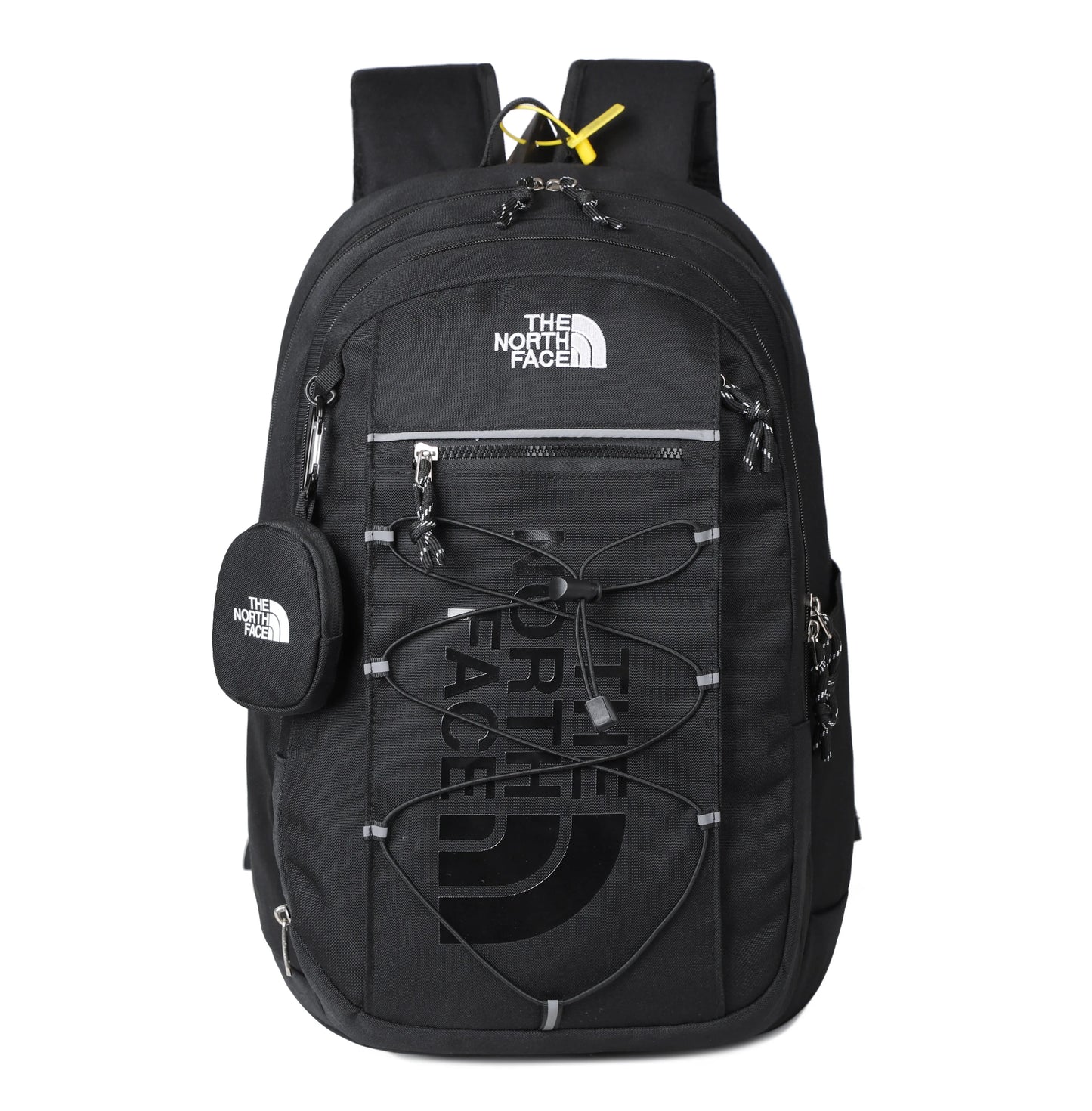 حقيبة ظهر رياضية كاجوال بفتحة سحاب من THE NORTH FACE 30L، حقيبة ظهر خارجية من النايلون باللون الرمادي للرجال