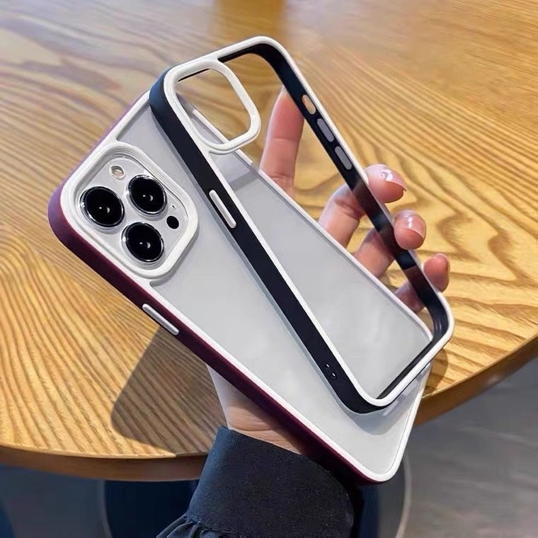 جراب شفاف مقاوم للصدمات لهاتف iPhone 13 Pro Max من مادة البولي كربونات الصلبة لهاتف iPhone 12 11 13 Pro Max XS Max XR X 13 11 غطاء شفاف ممتص للصدمات