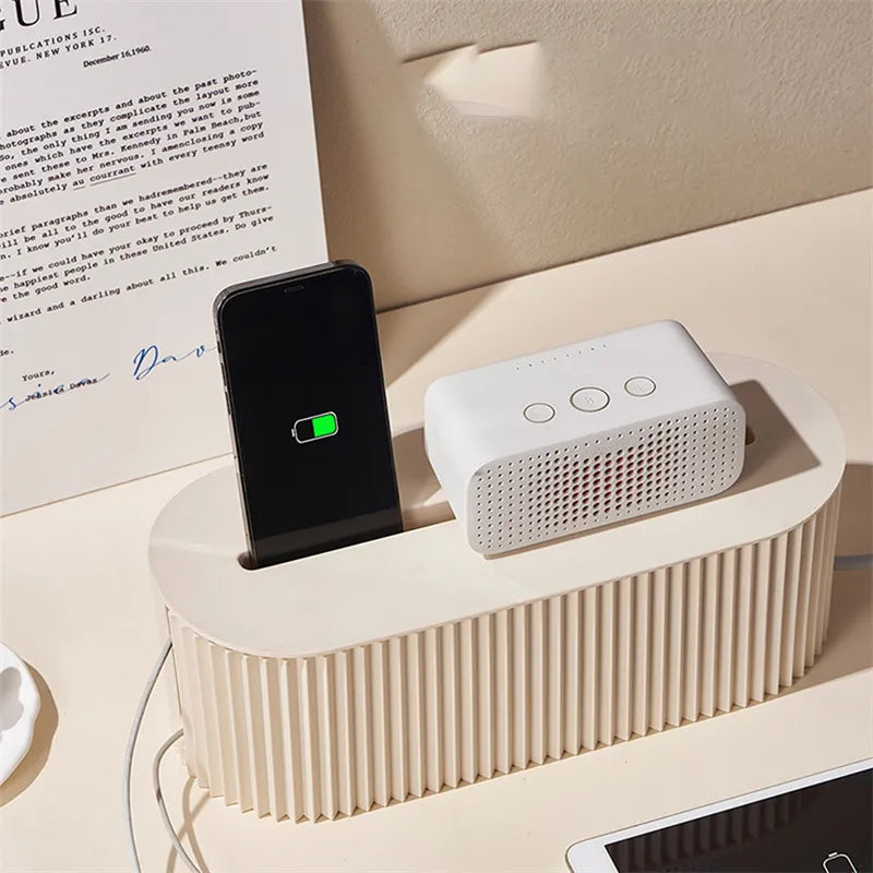 صندوق تخزين لوحة التوصيلات من Nordic Plug منظم أسلاك الكابلات حافظة مأخذ جهاز توجيه واي فاي لاسلكي سوار سطح المكتب حامل خط البيانات رف