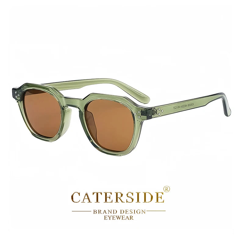 نظارات شمسية CATERSIDE ريترو مستقطبة للرجال خفيفة الوزن بإطار TR90 متعدد الأضلاع للنساء نظارات شمسية خارجية عالية الجودة للسفر