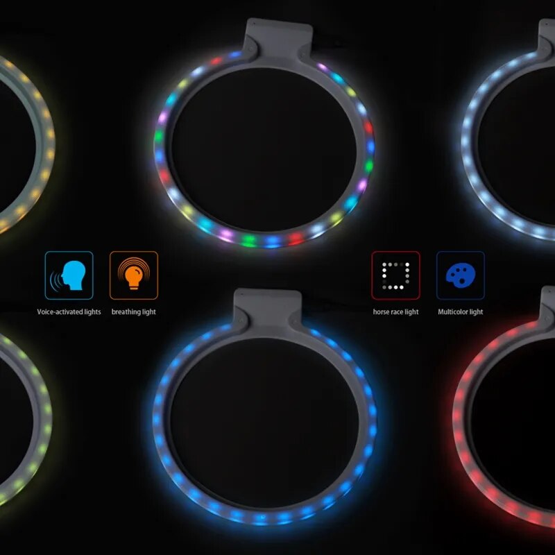حامل عمودي لوحدة تحكم الألعاب PS5 مزود بقاعدة إضاءة LED RGB مضيئة مع تحكم باللمس