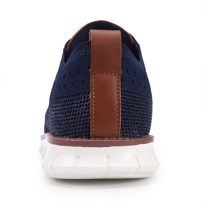 حذاء رجالي كاجوال جديد وأنيق باللون الأزرق من Flyknit Swnaker