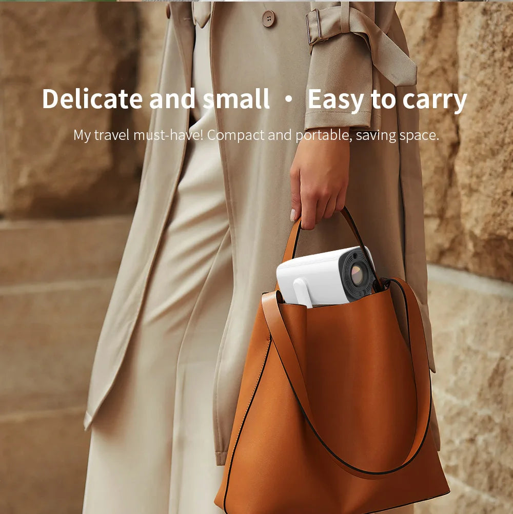 جهاز عرض Salange 4K K2 Smart Android11 مزود ببطارية مدمجة ومكبر صوت بلوتوث وWIFI Auto Focus Keystone Free-Style للأفلام الخارجية