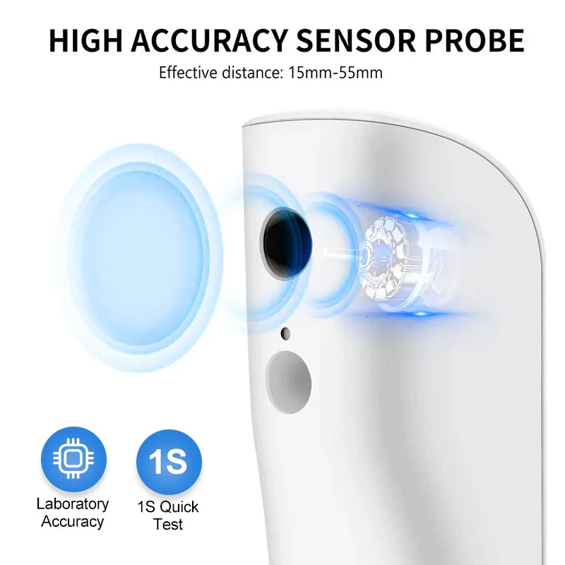 مقياس حرارة طبي بالأشعة تحت الحمراء من JUSTLANG، أداة قياس الحمى الرقمية بدون تلامس، شاشة LED للجبهة، للأطفال والبالغين