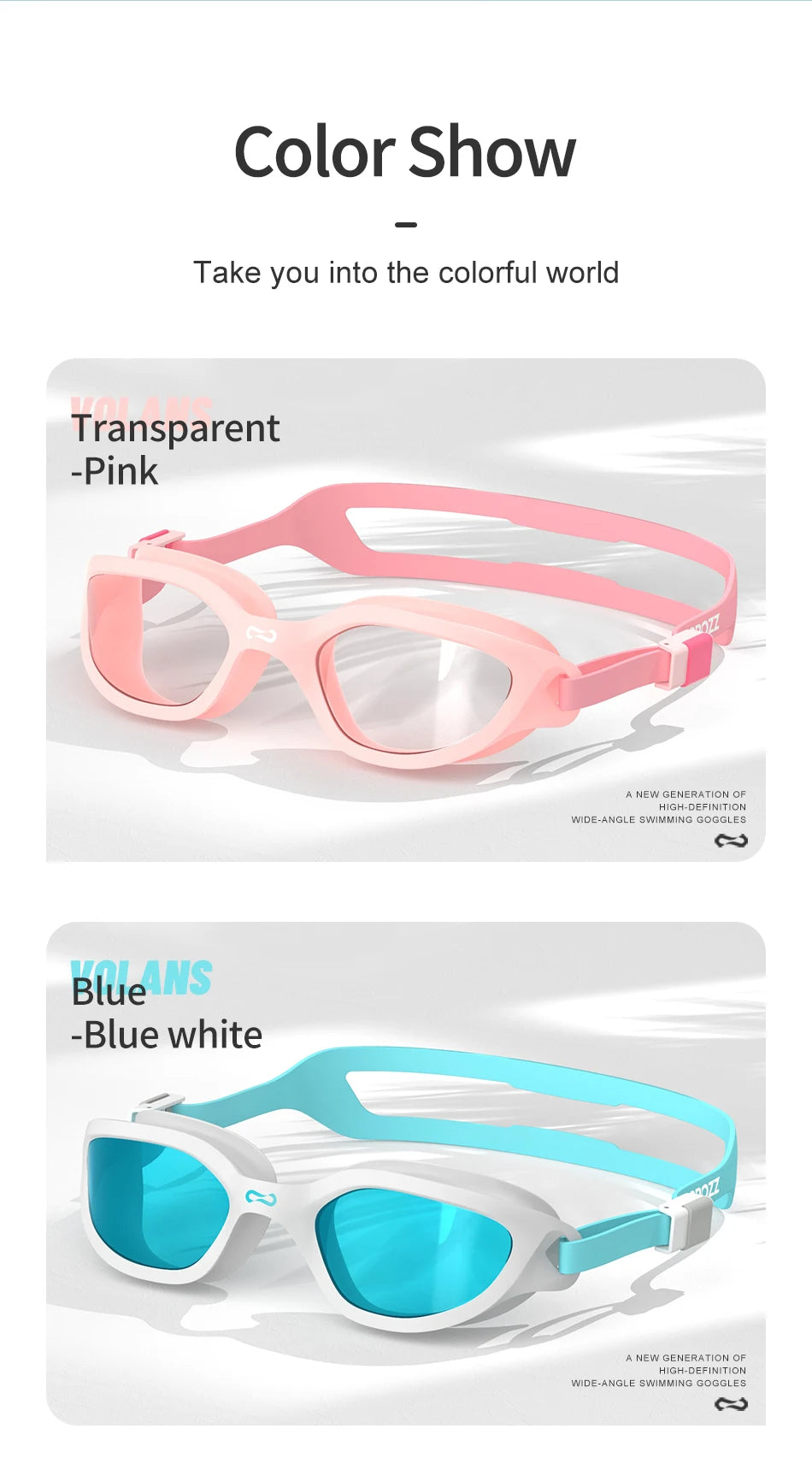 COPOZZ Professional HD Swimming Goggles Anti-Fog UV Protection Adjustable Swimming Glasses Silicone Water Glass For Men and Wome