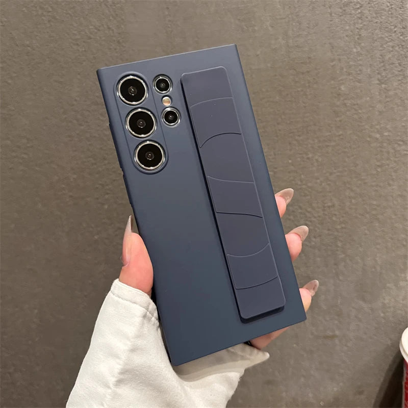 جراب فاخر فائق النحافة من السيليكون المرن غير اللامع المقاوم للصدمات لهاتف Samsung S25 S24 S23 Ultra S25 Plus غطاء شفاف صلب من البولي كربونات