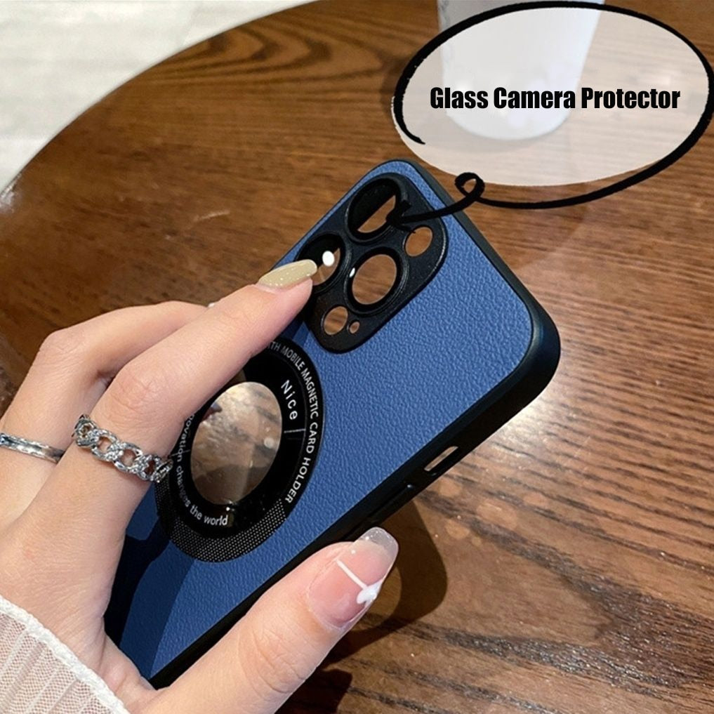 جراب Magsafe مغناطيسي فاخر لهاتف iPhone 14 Pro Max مع فتحة شعار وغطاء خلفي واقي للعدسات لهاتف iPhone 14 13 12 11 Pro Max