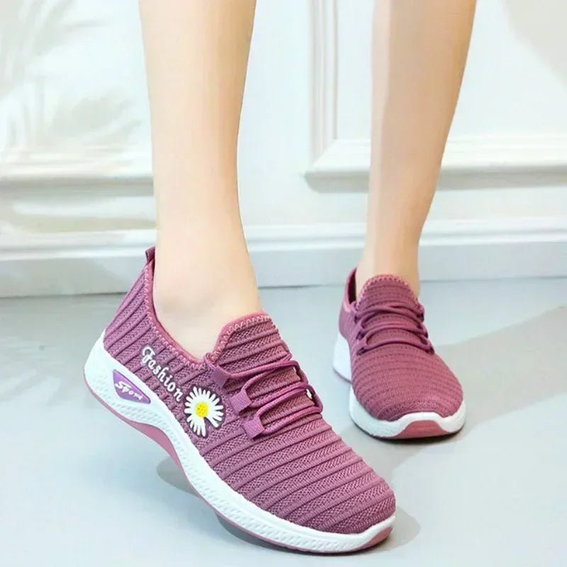 Tênis Leves para mulheres، Tênis Adults، Sapatos Net Respiráveis، Solado Macio Confortável، Sapatos Solteiros Casuais