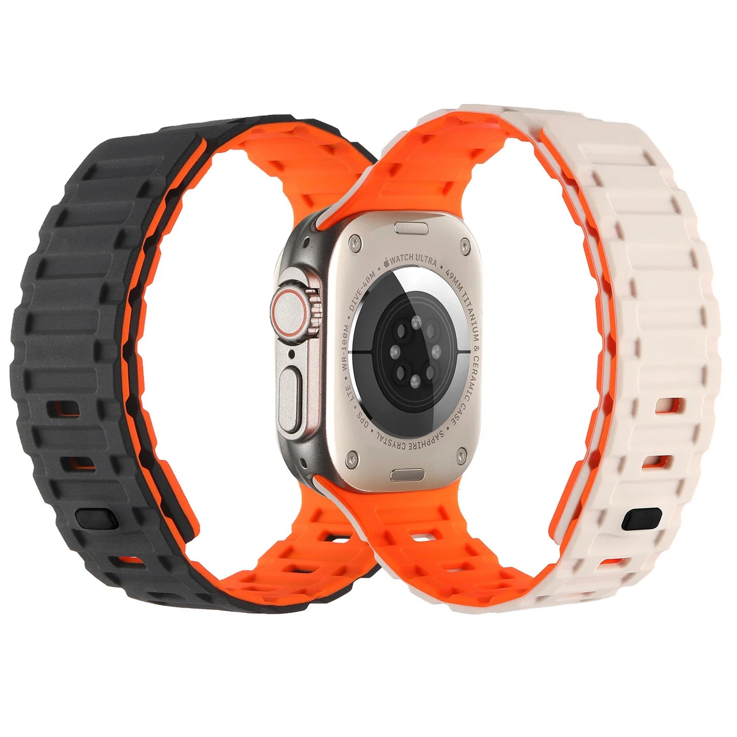 حزام مغناطيسي لساعة Apple Watch Band 44 مم 45 مم 40 مم 41 مم 38 مم 42 مم سوار سيليكون iWatch Series 9 8 7 6 Se Ultra 2 49 مم