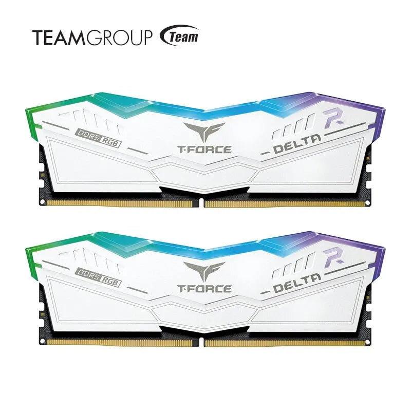 وحدة ذاكرة سطح المكتب T-Force Delta RGB DDR5 سعة 32 جيجابايت (2x16 جيجابايت) 6000 ميجا هرتز PC5-48000 CL30 لشريحة 600 700 Series