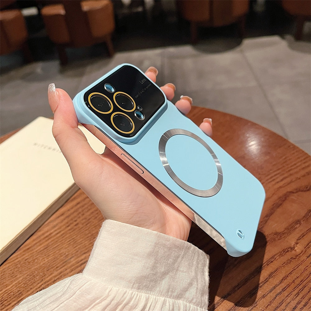 Ultra Thin Borderless Magnetic Magsafe Charging Case For iPhone 13 Pro 14 Pro Max 12 Gradient Color Hard Cover For iPhone 14 Pro