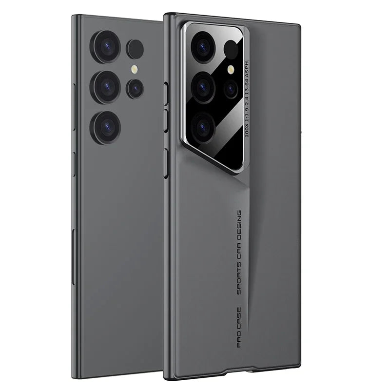 جراب هاتف رفيع للغاية من مادة البولي كربونات الصلبة غير اللامعة من Blade Mecha لهاتف Samsung Galaxy S24 S23 S22 S25 Ultra لحماية العدسات وغطاء مقاوم للصدمات