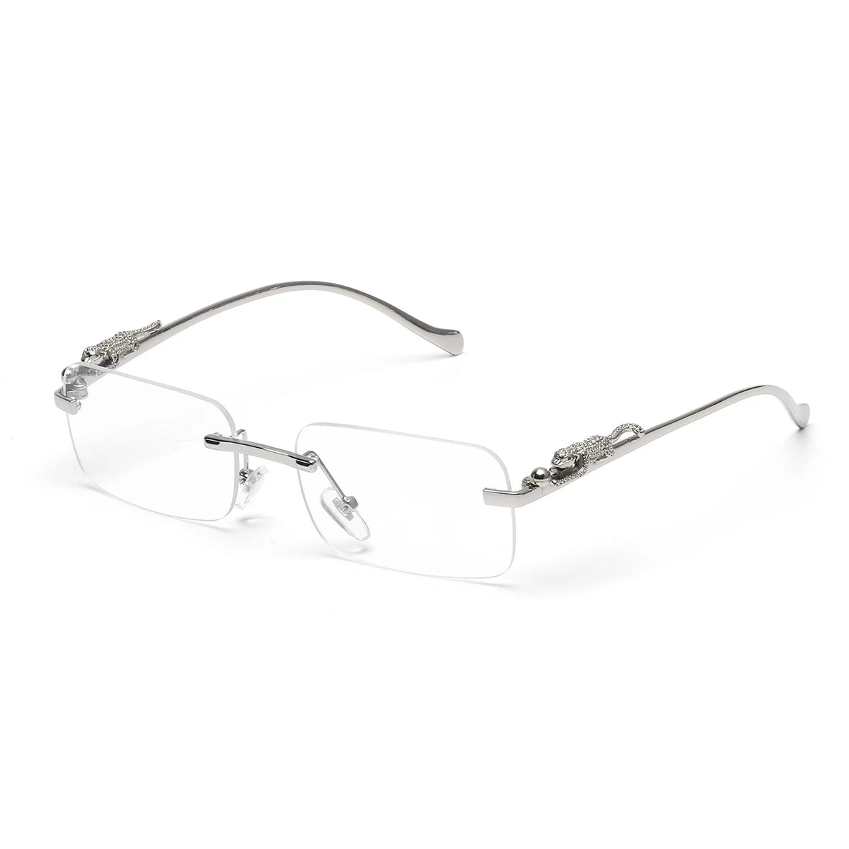 نظارات شمسية من Ruiao بدون إطار UV400 نظارات معدنية مربعة أنيقة للرجال والنساء نظارات شمسية مصممة للرجال من العلامة التجارية للخارجية