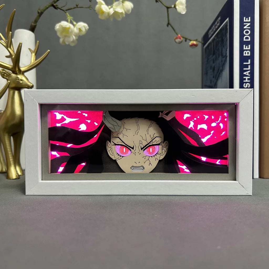 أضواء ليلية LED لشخصيات الرسوم المتحركة من الرسوم المتحركة من Demon Slayer Denji Berserk Kanroji Mitsuri مصباح مكتبي متغير اللون نموذج ألعاب دمى