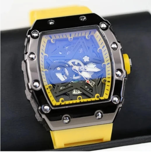 Men Watches Light Luxury Brand Domineering Beauty Trend Pentagram Luminous Wine Barrel Shaped Male Fashion Quartz Clock Watch