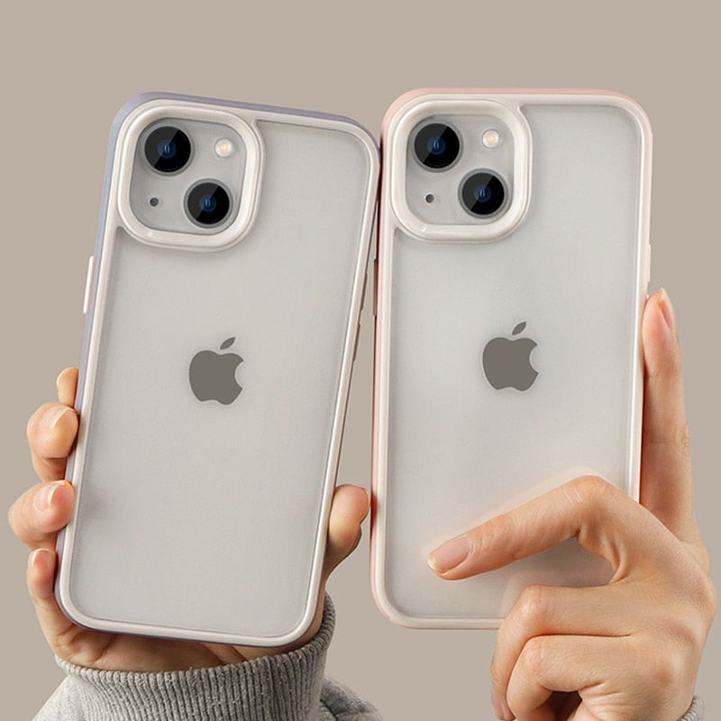 جراب شفاف مقاوم للصدمات لهاتف iPhone 13 Pro Max من مادة البولي كربونات الصلبة لهاتف iPhone 12 11 13 Pro Max XS Max XR X 13 11 غطاء شفاف ممتص للصدمات