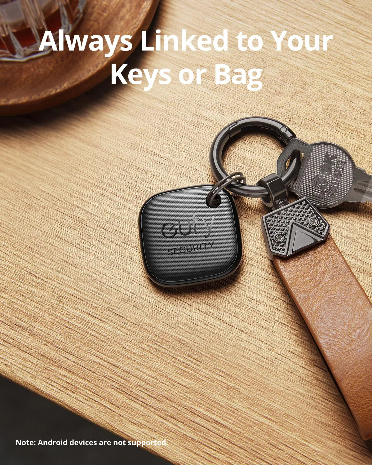 يعمل eufy Security SmartTrack Link مع Apple Find My Key Finder Bluetooth Tracker لسماعات الأذن والأمتعة Phone Finder IOS