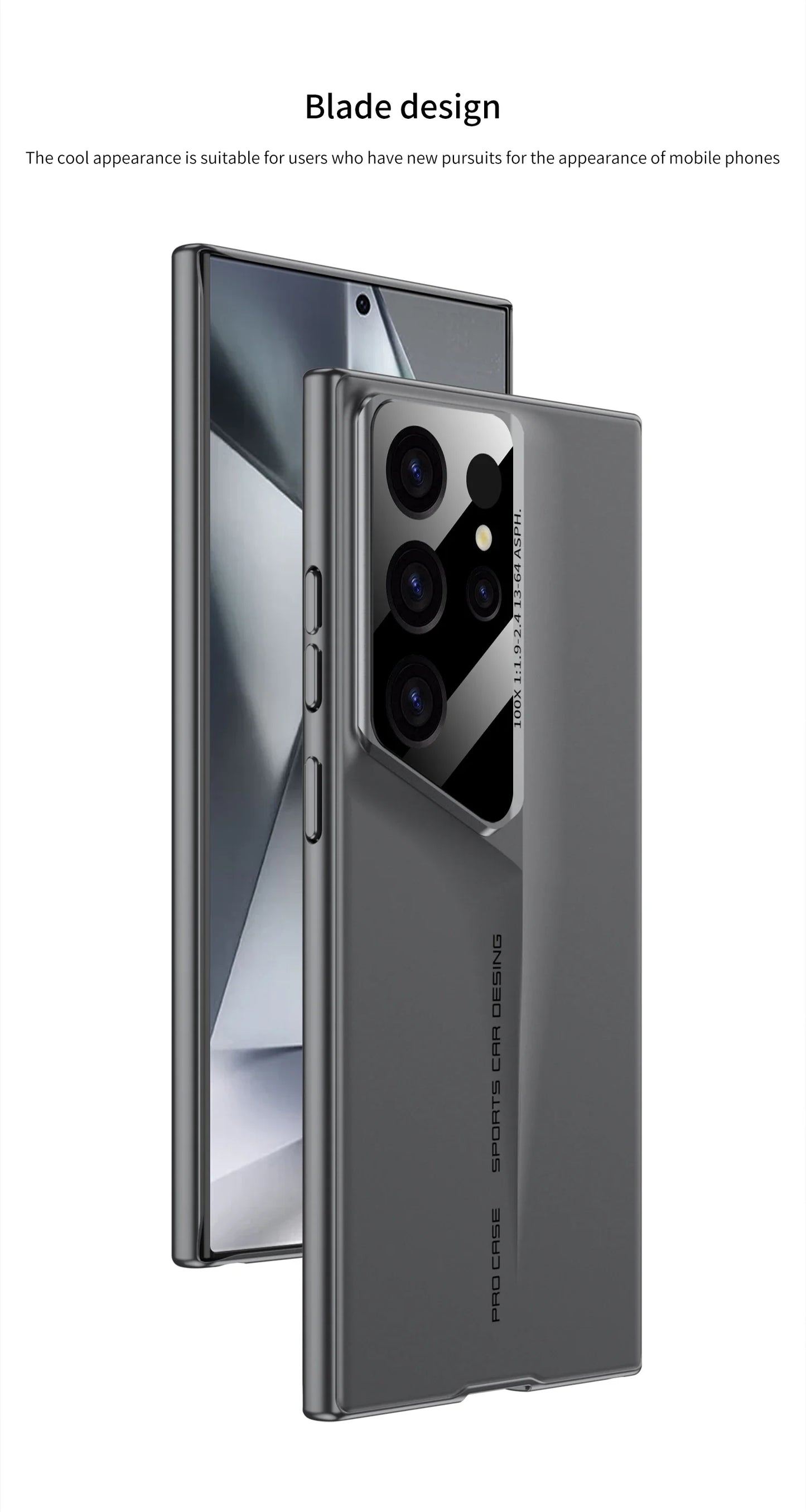 جراب هاتف رفيع للغاية من مادة البولي كربونات الصلبة غير اللامعة من Blade Mecha لهاتف Samsung Galaxy S24 S23 S22 S25 Ultra لحماية العدسات وغطاء مقاوم للصدمات