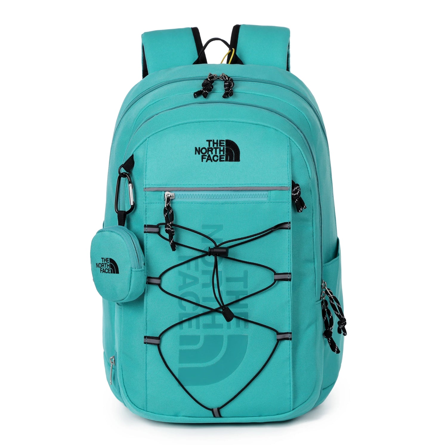 حقيبة ظهر رياضية كاجوال بفتحة سحاب من THE NORTH FACE 30L، حقيبة ظهر خارجية من النايلون باللون الرمادي للرجال