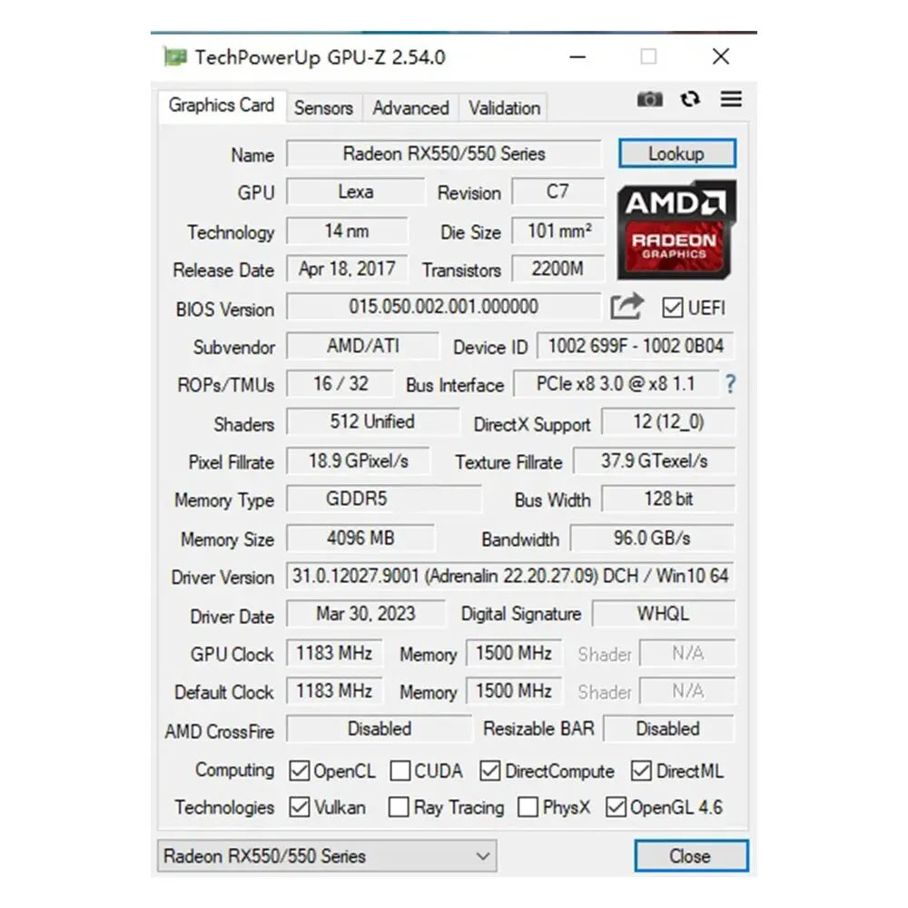 بطاقة رسومات SOYO AMD Radeon RX550 4GB GPU GDDR5 14nm لألعاب الكمبيوتر المكتبي ومقاطع الفيديو والمكتب وبطاقة رسومات 128 بت ومكونات الكمبيوتر HDMI RX 550