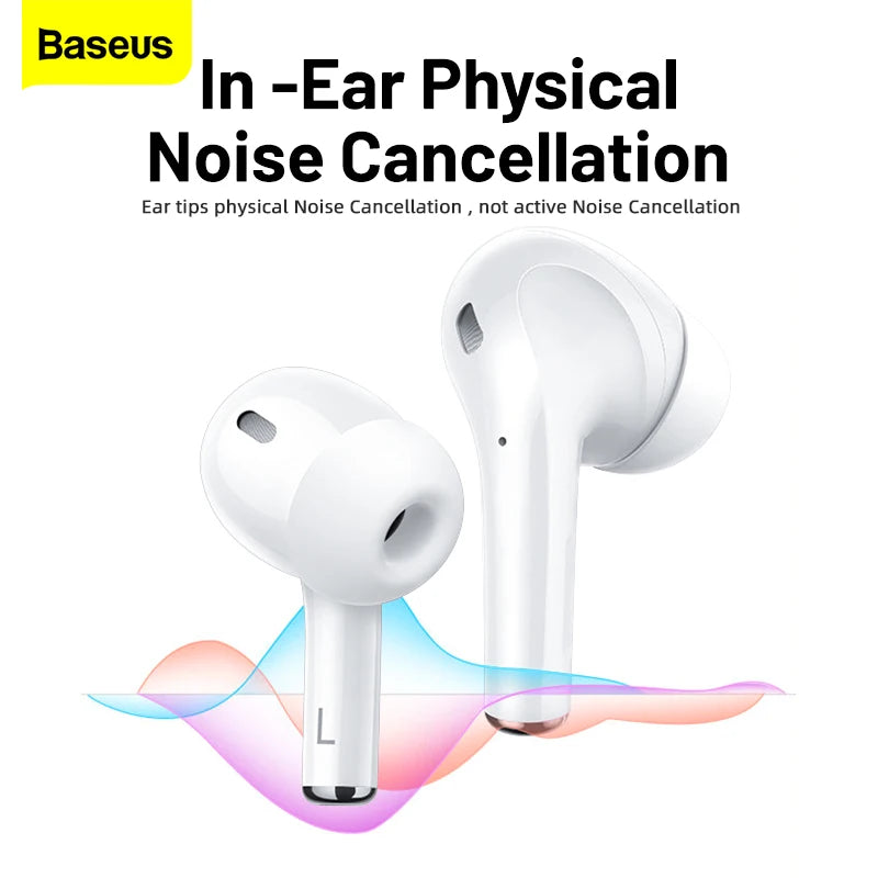 سماعات أذن Baseus W3 اللاسلكية بتقنية البلوتوث 5.0 مع ميكروفون TWS Fone للحد من الضوضاء Hifi سماعات أذن Encok Gamer Headset Pro