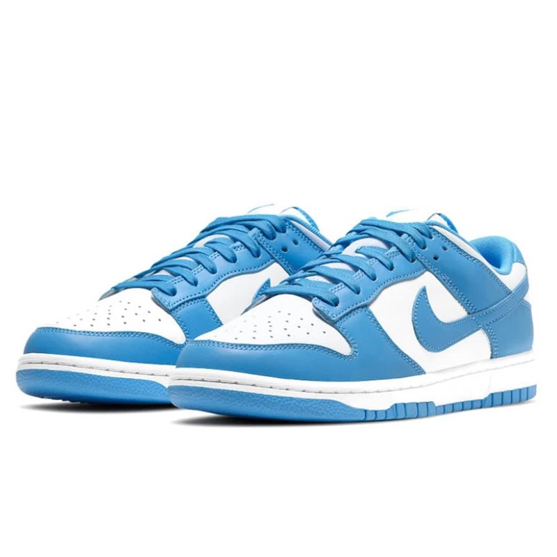 حذاء تزلج Nike Dunk Retro أسود وأبيض للرجال والنساء كلاسيكي من الجلد الأصلي غير قابل للانزلاق ومريح للجري