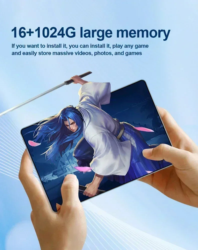 Original Pad 8 Pro Tablet 10.1 inch Android 13 Snapdragon 8gen2 Global 16GB+1024GB 10000mah 5G Dual SIM WIFI HD Full Screen