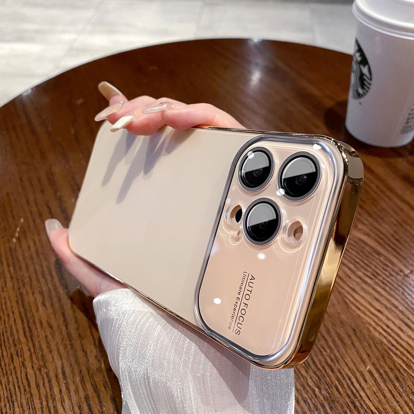 جراب Fashion AG رفيع غير لامع لهاتف iPhone 12 13 14 Pro Max iPhone 14Pro 13Pro 12ProMax، غطاء صلب مقاوم للصدمات مع نافذة كبيرة من الزجاج المقوى