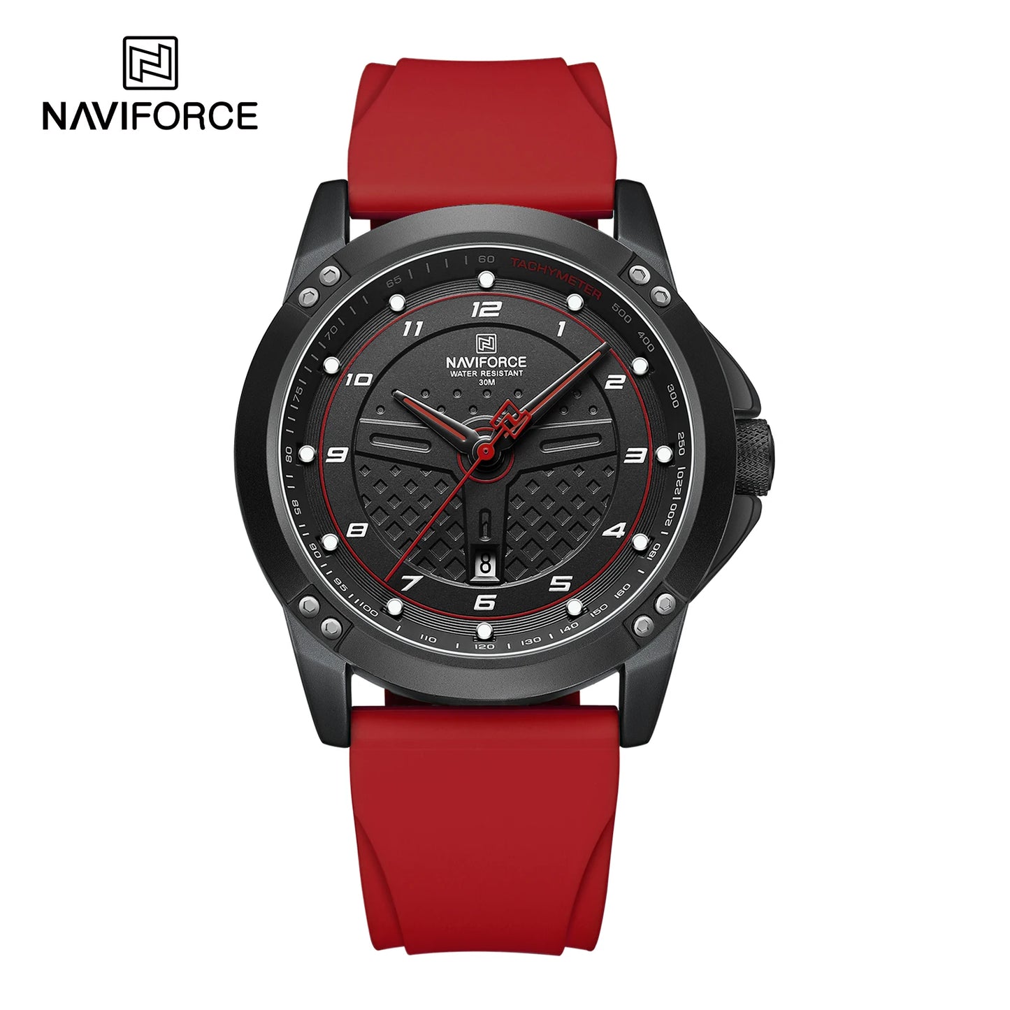 ساعة NAVIFORCE كوارتز كاجوال أنيقة مقاومة للماء للرجال ساعات رياضية بحزام من السيليكون للرجال ساعة مضيئة Relogio Masculino