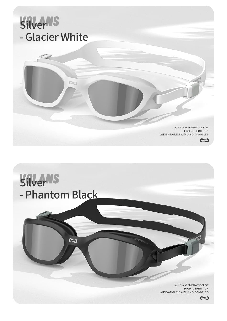 COPOZZ Professional HD Swimming Goggles Anti-Fog UV Protection Adjustable Swimming Glasses Silicone Water Glass For Men and Wome