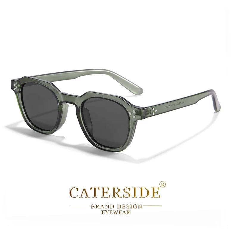 نظارات شمسية CATERSIDE ريترو مستقطبة للرجال خفيفة الوزن بإطار TR90 متعدد الأضلاع للنساء نظارات شمسية خارجية عالية الجودة للسفر
