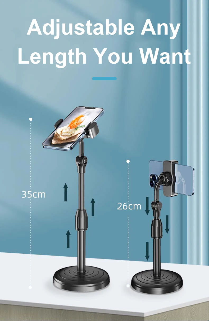 حامل هاتف محمول عالمي قابل للتمدد وحامل ثابت عالي الجودة لدعم iPhone/Xiaomi/Huawei حامل هاتف قابل للتعديل