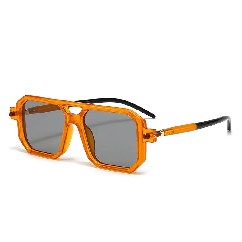Polygon Sunglasses Rectangle Fashion Popular Women Men Shades Square Sun Glasses for Female Male Summer Traveling Oculos